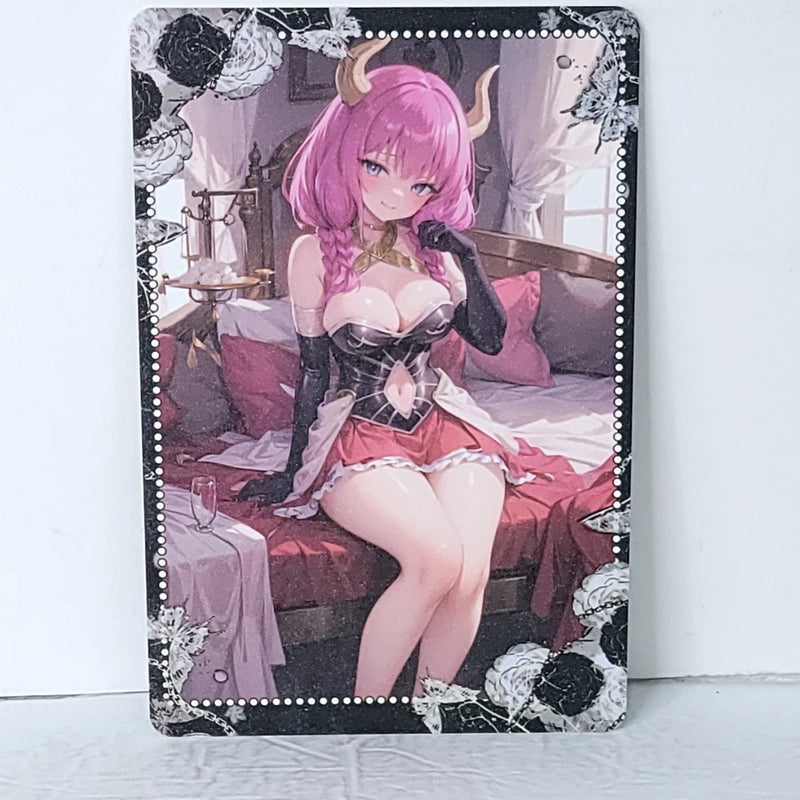 Aura Frieren Black Rose Waifu Card Anime Girl Wall Art Oversized Board A5 Model