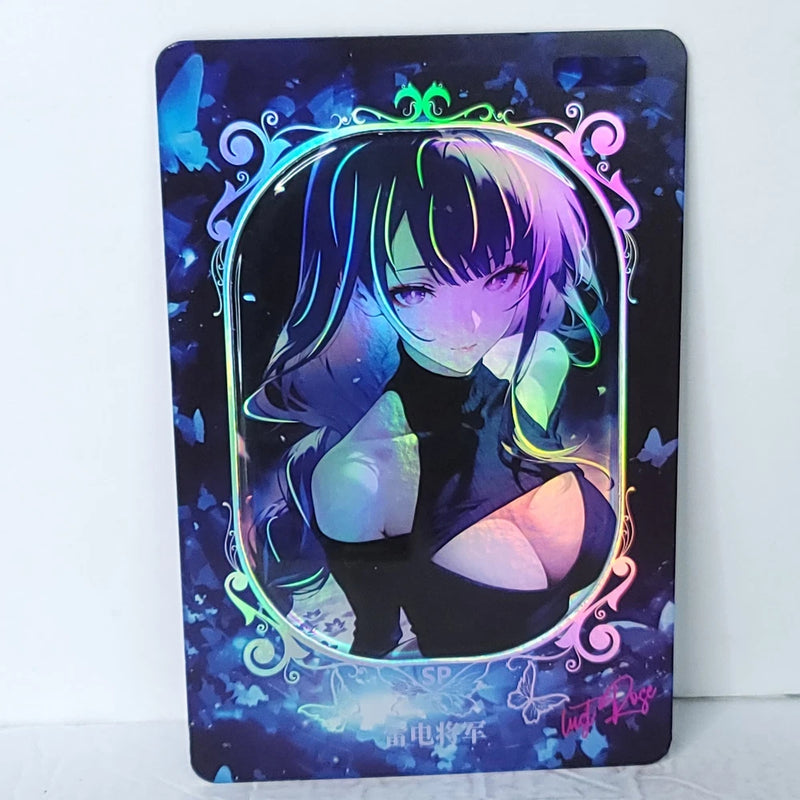 Raiden Double Sided Holo Waifu Card Anime Girl Wall Art Oversized Board A5 Model