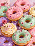 PRISMEELOOCY Pastel Donuts with Flowers Crystals Diamond Painting Kits for Ad... Model
