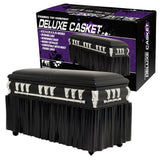 Deluxe Black Casket for WWE & AEW Wrestling Action Figures with Removable Base Model