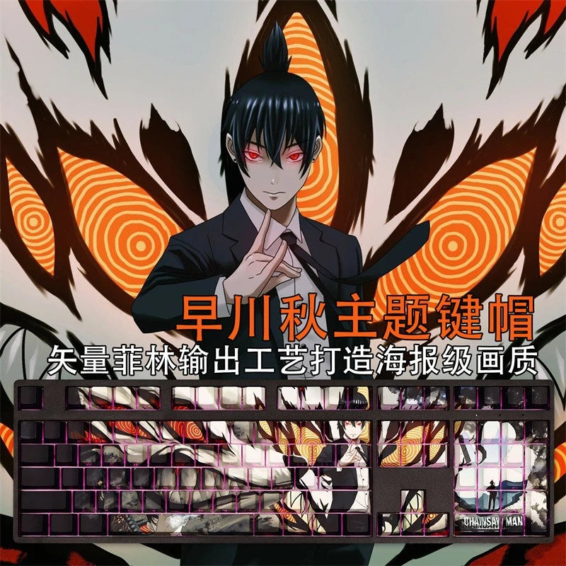Chainsaw Man Hayakawa Aki RGB Mechanical keyboard keycaps For Cherry MX 108Keys Model