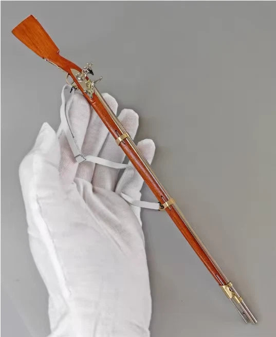 Long Spear Bayonet Model 25.3CM 1:6 Wooden Metal Gun Collectible Toy Gift Fit 12 Model