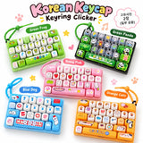 Korean Keycap Keyring Clicker Big Size Cute Keyboard Accessory 5 Parts Included Model