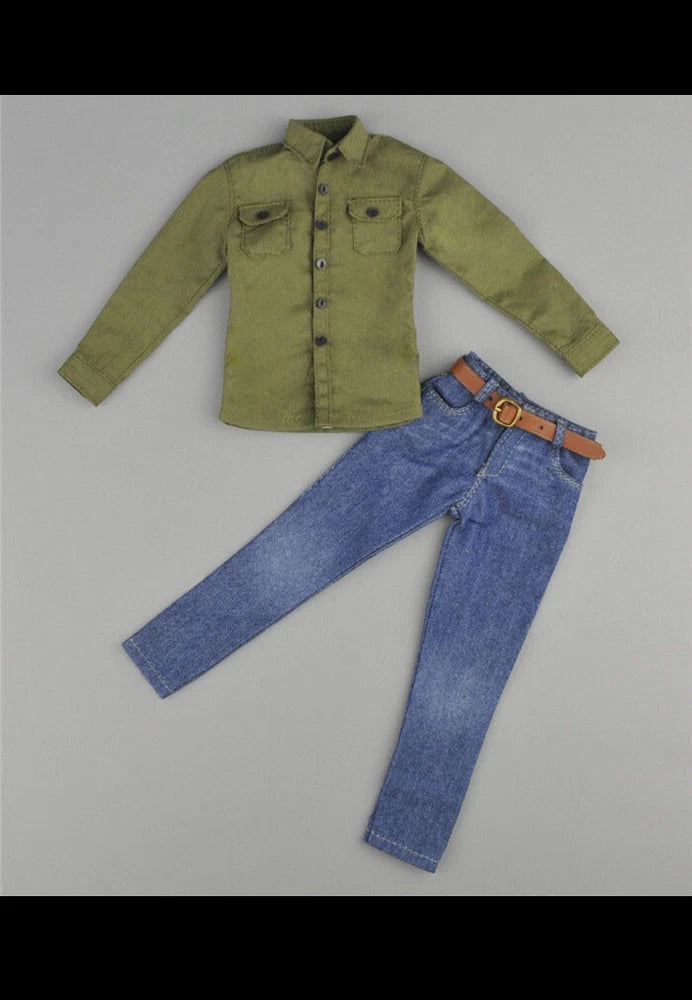1/6 Scale Male Shirt & Jeans Model for 12" Figure Model