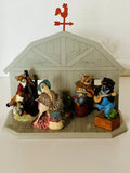 1994 VTG O¡¯Brien Avon Country Quartet Figurines w/ Display Fox Owl Robin Bear NM Model