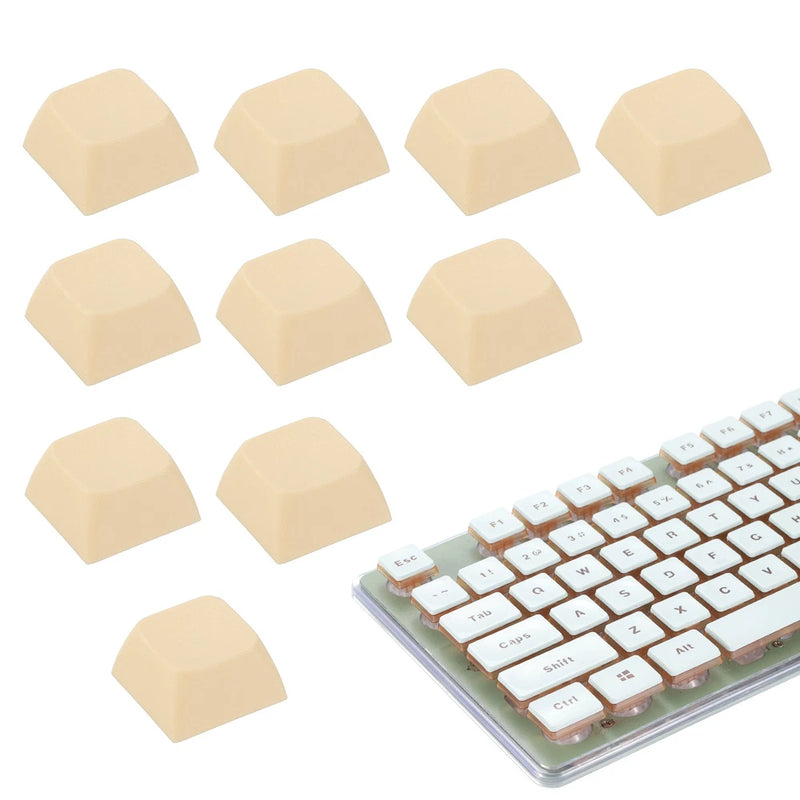 10Pcs XDA Profile Keycap Set PBT Mechanical Numeric Keypads, Beige Model