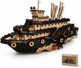 3D Wooden Puzzles for Adults,Paddle Steamer Ship Model Kit, Desk D??cor,Gift | Wo Model