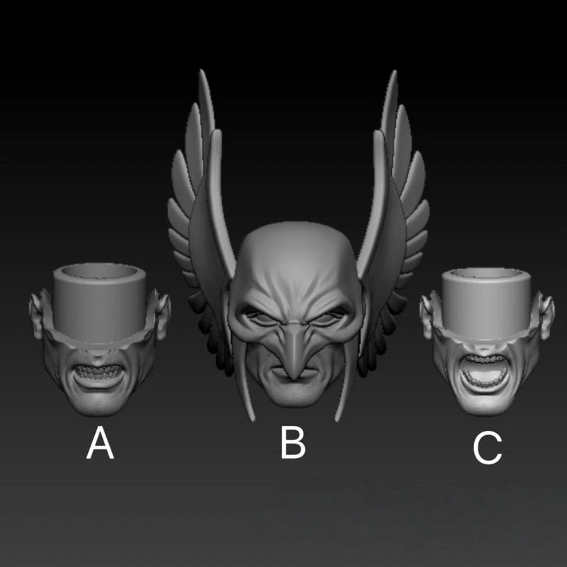 1/12 1/18 Unpainted Comics Hawkman Head Sculpt Model Toys Model
