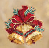 MILL HILL HOLIDAY ORNAMENTS MAGNETS Beaded Cross Stitch Kit CHRISTMAS BELLS Model