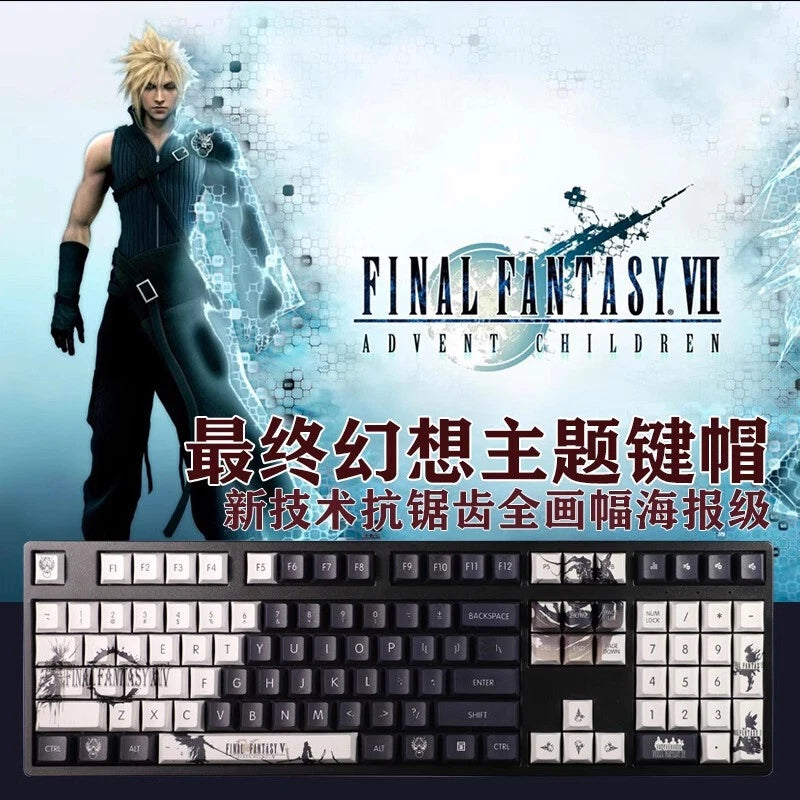 108 Keys Final Fantasy XIV PBT Keycaps Set For Cherry Mechanical Keyboard Gifts Model