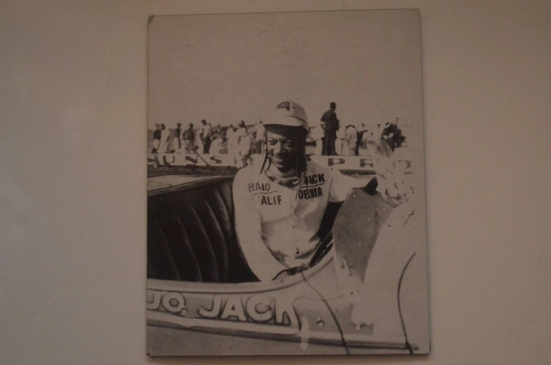 Vintage Race Car Legend Dewey "Rajo Jack" Gatson Photo Mounted on Board Model