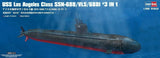 USS Los Angeles SSN-688,  688i Nuclear Attack Submarine 1/350 Scale Model Kit Model