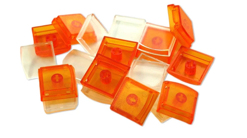 Cherry MX Compatible Keycaps 1x1 Square Profile Orange 10 Pack Keyboard Part Model