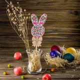 DIY Bead embroidery kit on wood Easter Decor Craft gift Model