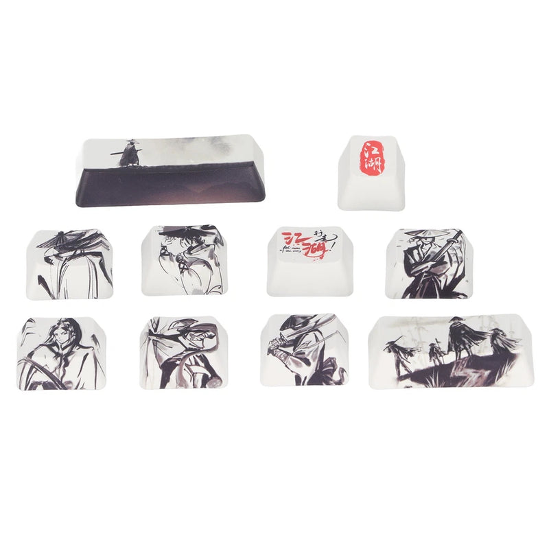 10-Piece Custom Keycap Set Bright Color DIY Keyboard Keycaps Replacement Use Model