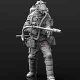 Soldier Military Biochemical Unpainted 1/35 Resin Figure Model Kit Unassembled Model