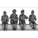 1/72 WWII German Seated Officers RESIN FIGURE MODEL KIT Unassembled Unpainted Model