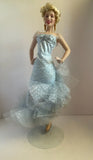 Franklin Mint Marilyn Monroe Crystal Gown Porcelain Doll Figure w/Stand Rare Model
