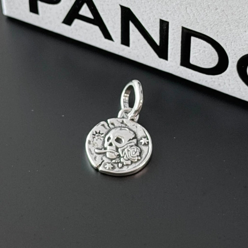 Pandora Skull Medallion Charm Sterling silver ALE Halloween, #794089C01 Charms