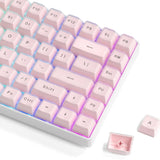 Pink Jelly Keycaps Shine Through OEM Profile Keycap Set 113Key Model