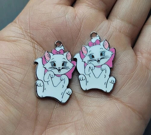 Lot Anime cartoon cute cat  Metal Charm Pendant DIY Jewelry Making Charms