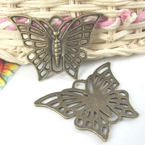6pcs 24*39mm Antiqued Bronze Butterflies Charms/pendants G0344 Charms