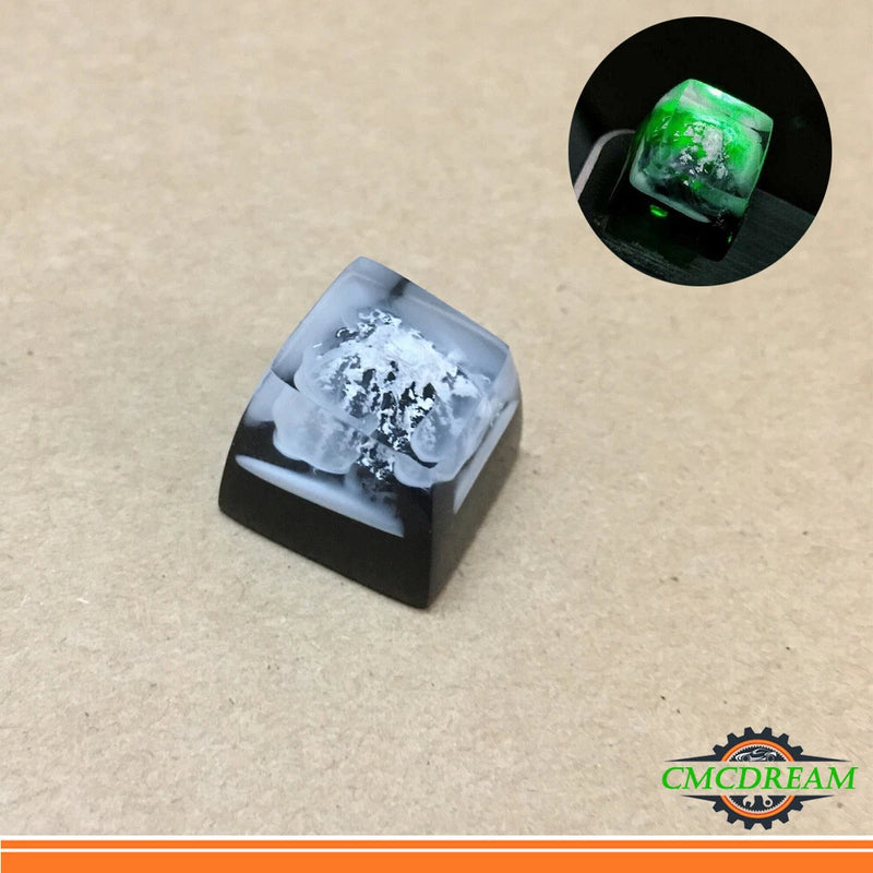 Fuji Snow Resin Backlit Key Cap For Cherry MX Mechanical Artisan Keycaps 1U Model