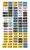 1/24 1/25 scale model car movie TV license plates tags set 4 Model