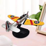 1/72 Scale Aircraft Model Alloy Plane Model with Base Collectible Yellow Diecast Model