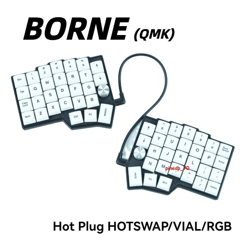 Corne 4x6 Wireless Split Ergonomic QMKRGB Keyboard Hot-Swap VIAL 46-Key MX Parts Model