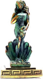 Ancient Greek Goddess Aphrodite Statue Miniature Gold Green Mythology Figurine Model