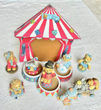 CHERISHED TEDDIES CIRCUS TENT COLLECTOR'S SET w/TENT DISPLAY AND 9 FIGURINES Model