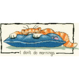 Heritage counted cross stitch kit evenweave fabric "I Don't Do Mornings (L)", CR Model