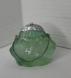 Vintage K's Collection Green Purse Hand Bag Clutch Display Piece Figurine Model