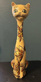MCM Paper Mache Cat Figurine Signed Abelardo Ruiz Mexico 15¡±  Folk Art *read Model