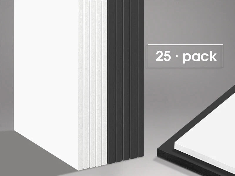 8x10 11x14 12x16 25 Pack 5x7 Black/white Foam Board Sheets Poster Photo Mounting Model