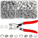 Pearl Snaps for Fabric W/Snap Pliers Metal Snap Button Kit for Clothing, Shirts, Model