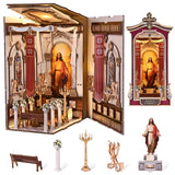 Book Nook DIY Kit,3D Wooden Puzzle with LED Bookend Bookshelf Decoration,Mini... Model