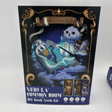 CUTEBEE DIY Book Nook Kit with Dust Cover, Nebula Common Room Bookshelf Kit Model
