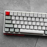 Retro White Gray Keycaps Set Dolch Double-shot PBT for MX Mechanical Keyboards Model