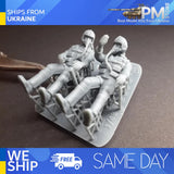 Rise144 Models RM48006 1/48 Vietnam Era PILOTS SITTING, set NO 2 2x Pilots Model