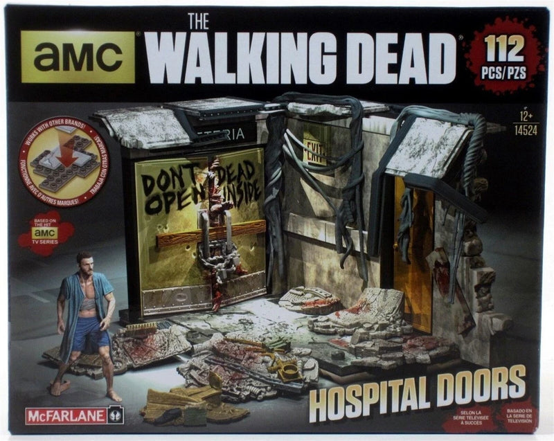 McFarlane WALKING DEAD Hospital Doors Mini-Figure Building Set 112 pcs Rick NEW Model