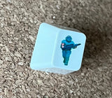 blue Doom guy ibm Unicomp model m keys/keycap (Pearl) Model