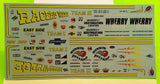 Decal Sheet Racers Wedge 1972 Chevy Pickup Truck 1/25 Hooker Headers Sponsor Model