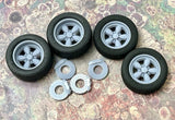 1/24 Scale: 17-inch ??Daisy?? wheels W/ Wide Rear Tires; Resin 1/25 Model