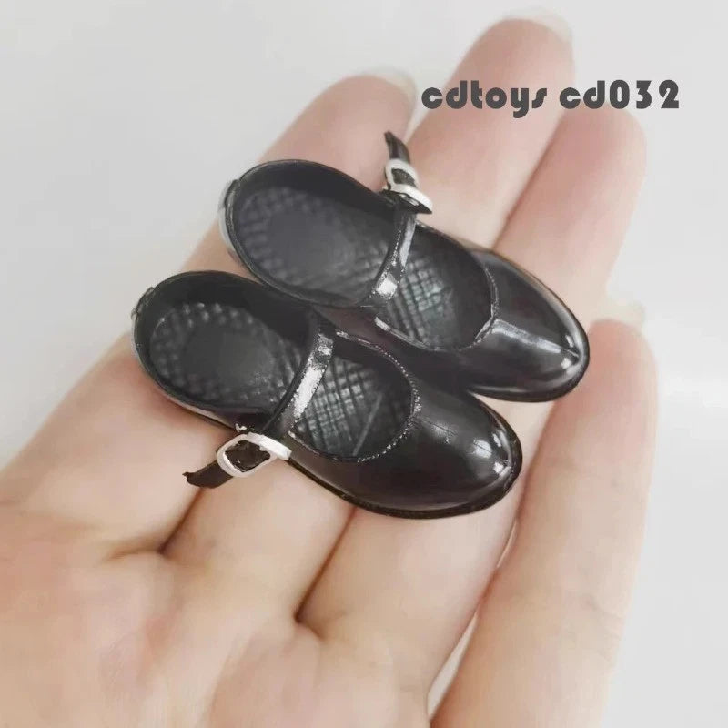 Cd032 1/6 Scale Cute Girl Pu Leather Hollow Shoes Model Body Accessory Model
