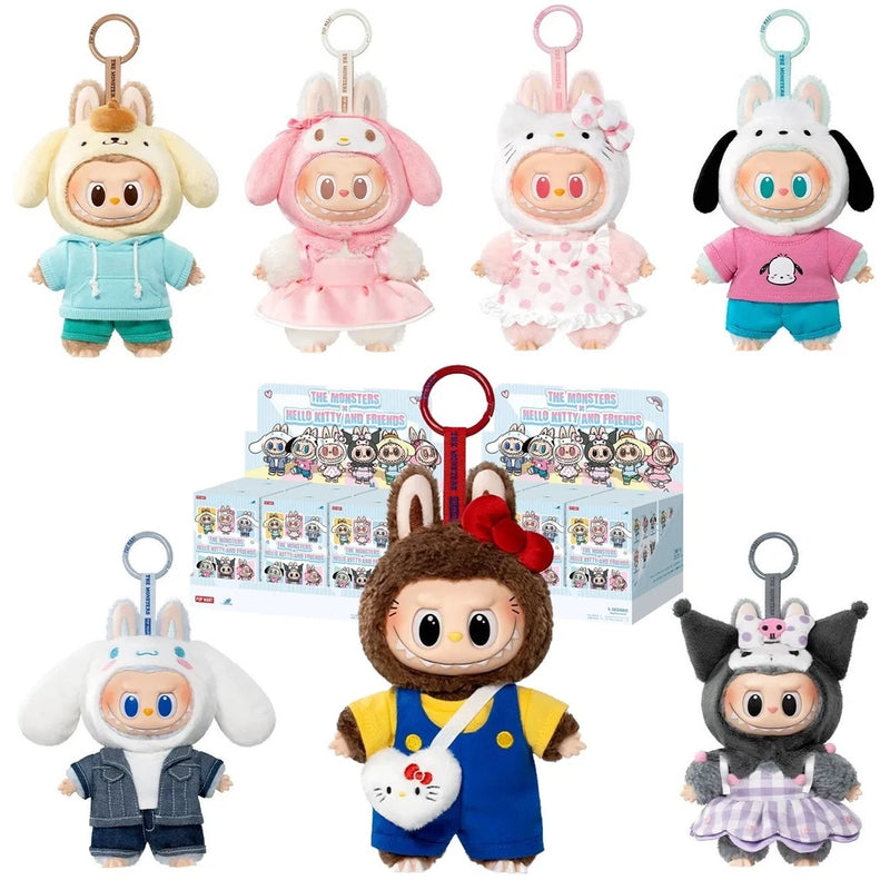 Pop Mart Labubu The Monsters x Hello Kitty And Friends Sanrio Plush Pendant Model
