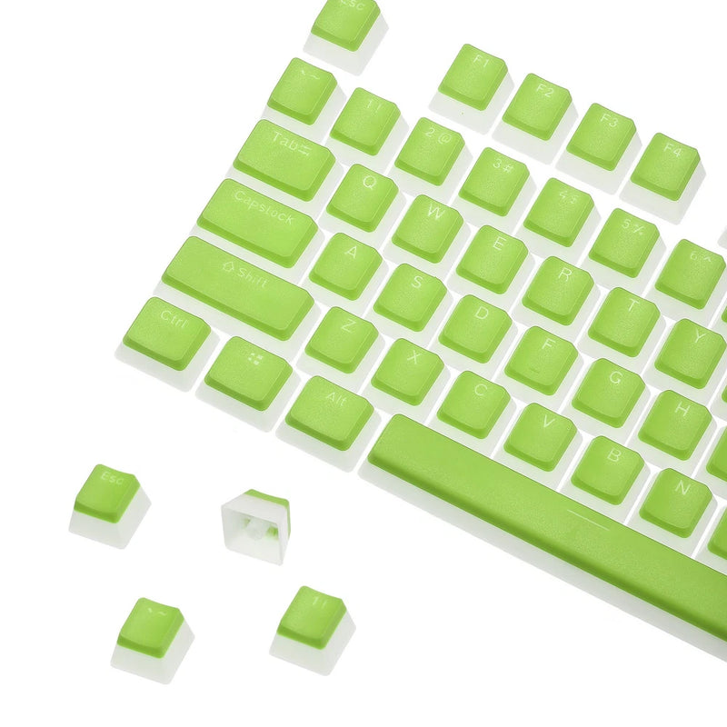 108 Keys PBT Pudding Keycaps Set OEM for Mechanical Keyboard Light Green Model