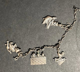 Vtg Sterling Silver Mother Goose Nursery Rhyme Charm Bracelet Broken As Is Lot Charms
