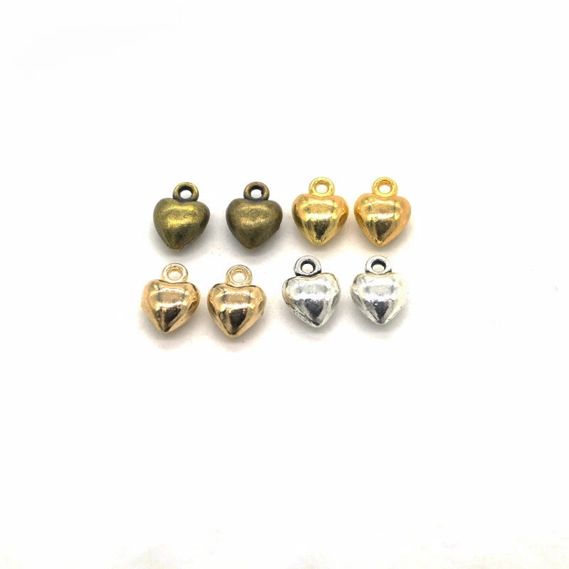 10*7mm Alloy Charm Little Heart Handmade Crafts 120pcs/lot Charms